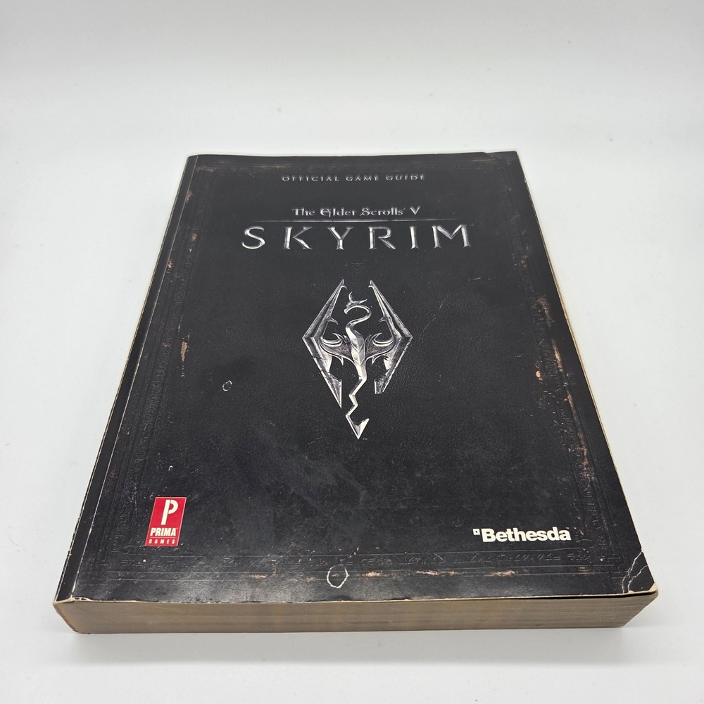 Prima Games Skyrim Official Game Guide Black Strategy Book with Map